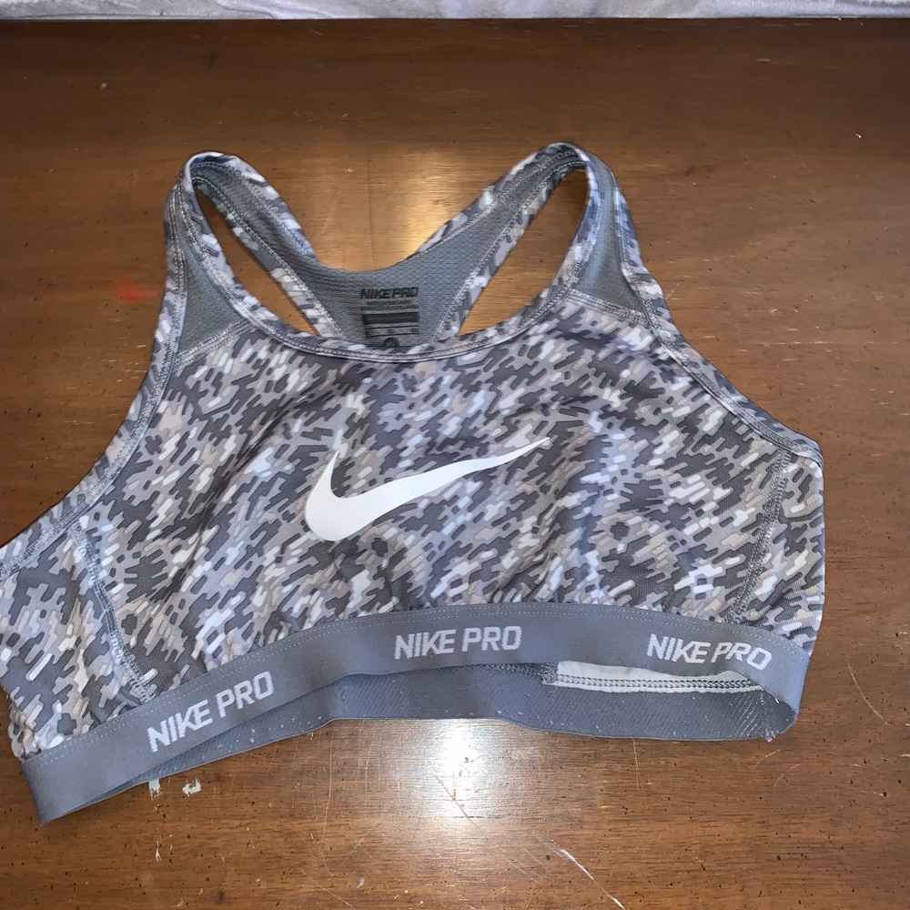 Used Nike sports bra grey